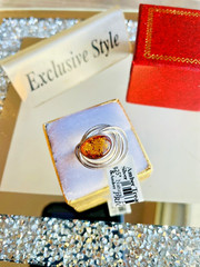 100% Genuine Baltic Natural Amber Ring Size 6 1/4 Vintage Butterscotch 老琥珀