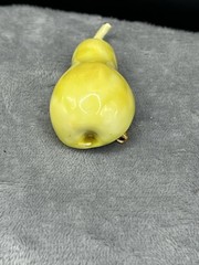 HAR brooch PEAR Green enamel vintage jewelry Fruit Pin 50s-60’s Signed 2” Rare