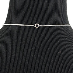 VAN DELL vintage necklace – sterling silver & cultured pearl choker 16″ delicate
