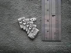 Sunwest Royal Flush Hearts Playing Cards Vtg Sterling Silver Charm Pendant 3.6g