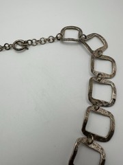 Heavy Vintage Sterling Silver Unique Chain Necklace 18” X 24mm JB23