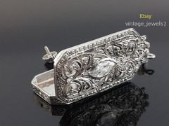 3CT Antique Art Deco Lab Created Diamond Pendant Vintage Marquise 14K Gold Over