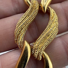 Vintage Napier Necklace Gold Tone Chunky Statement 18”