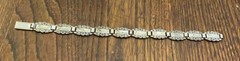 World War II era Sterling silver forget me not bracelet 7.5 inches