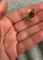 ANTIQUE FRENCH ART DECO 18k GOLD ruby diamond sapphire c 1919