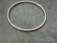 9.36g Vintage Sterling Silver 925 Bangle Bracelet Round Polished M
