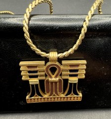 Mid Century Vintage D’Orlan Necklace Egyptian Revival Stunning Statement Piece