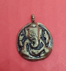 Brass Elephant Ganesh Pendant