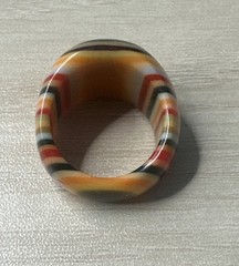 Vintage Coloful Acrylic Ring Size 6 Groovy 60s 70s Retro Mod