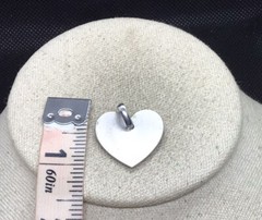 Vintage Sterling Silver 925 Double Heart Pendant S595