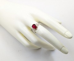 Vintage Elegant RING Silver 925 with Chic Bright Stone-size: 8.75US (18.5mm)| #7