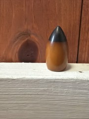 Vintage Butterscotch Amber Bakelite Bullet Shaped 1/2”Threaded Piece (for?)
