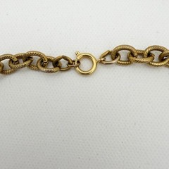 Vintage Chunky Gold Tone Necklace Runway Statement HUGE Heavy Nuggets Brutalist