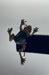Vintage Sterling Silver 925 Jewelry Lot Frog Brooch Chrysocolla Pendant 14.7g