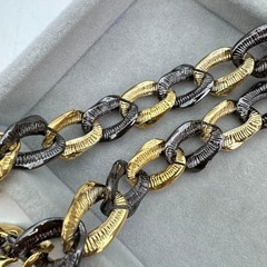 YSL Vintage Chunky Chain Necklace Yves Saint Laurent Gold 70cm Statement Rare