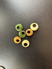 6 Stone Gem Stone Donut Pendants Tiger’s Eye Jade