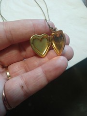 Vintage Gold Plated Heart Locket With Chain