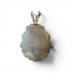 Vintage Sterling Silver Jasper Pendant Southwestern Jewelry