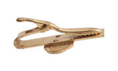 Vintage Moose Gold Tone Metal Tie Clip with Antlers Very Good Condition