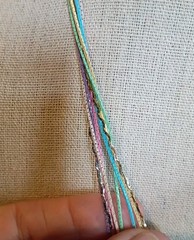 Vintage Enameled Multi Color 8 Strand 18″ Necklace Pastel And Gold Tone