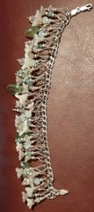 VTG Sterling Charm Braclet Pastel Dangle Opalescent Beads Flower Glass Lampwork