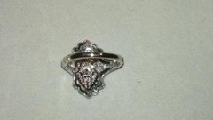 Art Deco 14K White Gold Filigree and Diamond Ring .20 Carat G-H VVS Size 7