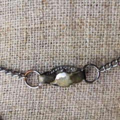 Vintage necklace chain with silver tone bell charm pendant 18″ length