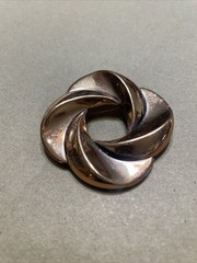 Vintage Renoir Signed Modern Art Brooch Copper