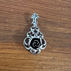 Vintage Teka Theodor Klotz Sterling Silver Rose Pendant Signed