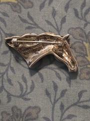 Vintage Sterling Silver Horse Head Pendant Pin Brooch. 9.6 Grams