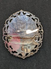 Vtg Siam Sterling Silver Brooch Pin Thai Dancer Ornate Thailand Jewelry