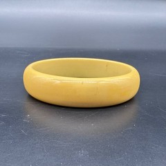 Vintage Yellow Bakelite Bangle Bracelet Retro Chic Jewelry Mid Century Modern