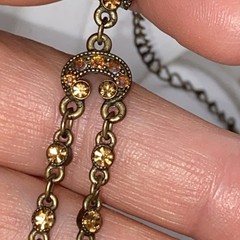 Vclm choker Goth Amber Tag As Is Colorful Purples Missing Few Color Rhinestones