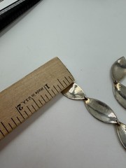 Vintage Earrings Signed Suznne St. Claire Hammered Chandelier 925 Silver CQ