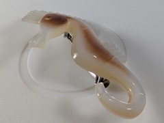 Vintage 1970s Mother Of Pearl Seahorse Brooch, Exc. Cond.