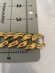 Vintage Gold Tone NAPIER Link Chain Necklace PAT. 4774743 Measures 18.5” CHUNKY