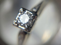 1920s Art deco Natural Diamond Ring 14k? 2.5g