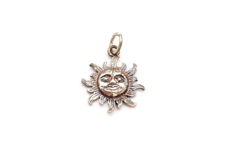 Vintage Sterling Silver 925 Sun Charm