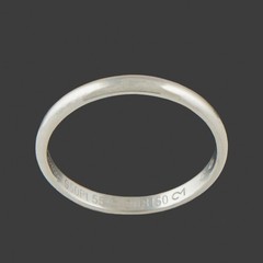 Cartier Platinum 2.5mm High Polished Wedding Band, Estate Ring