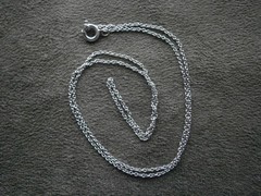 Dainty Delicate Rolo Baucher Chain Vintage Sterling Silver 18″ Necklace 2.1g