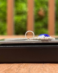 NOT AVAILABLE ! 925 Hazy Blue Dainty Sterling Silver Vintage Pendant