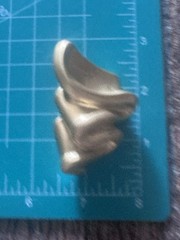 Vintage Signed Gold Tone Abstract Wave Clip On Earrings Brushed Finish