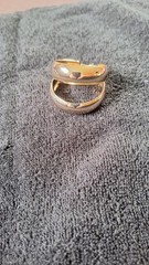 Vintage Hinge Clip on Gold Plate Metal – Wide Hoop Earrings