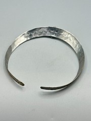 Mixed Metals Brutalist Choker Collar Necklace With Black Stone