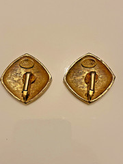 vintage Lanvin enamel earrings.