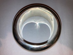 GREAT MODERNIST STERLING SILVER BANGLE BRACELET PATRICIA VON MUSULIN HEAVY 195gr