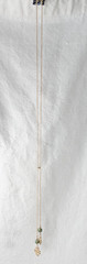 Vintage Avon 1979 Florette Lariat Necklace Gold Tone Faux Jade Bead 34″