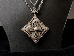 VintagePendant Necklace by Celebrity 30” long Boho Gothic Hippie Biker Costume