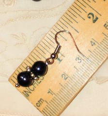 Black Dark Grey Peacock Pearl Necklace Bracelet Earrings Silver Vtg New Minte