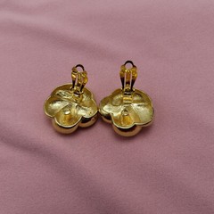 F.O. Fernando Originals Earrings Vintage Gold 1.25 in Nuggets Statement 178f